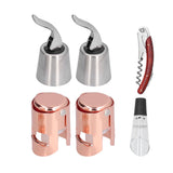 6pcs Wine Tool Kit Champagne Stopper Wine Preservation Cork Wine Bottle Opener for Home Kitchen In Australia - Darrahopens