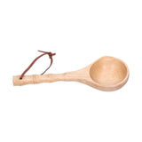 Wooden Spoon Long Handle Durable Soup Porridge Scoop Tableware Kitchen Cooking ToolLight Color