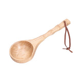 Wooden Spoon Long Handle Durable Soup Porridge Scoop Tableware Kitchen Cooking ToolLight Color