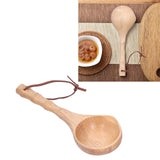 Wooden Spoon Long Handle Durable Soup Porridge Scoop Tableware Kitchen Cooking ToolLight Color