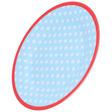 9in Imitation Porcelain Dinner Plate Decorative Reusable Snack Plate Lightweight Tableware for Cakes FruitLight Blue Dot