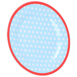 9in Imitation Porcelain Dinner Plate Decorative Reusable Snack Plate Lightweight Tableware for Cakes FruitLight Blue Dot