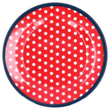 9in Imitation Porcelain Dinner Plate Decorative Reusable Snack Plate Lightweight Tableware for Cakes FruitRed Dot In Australia - Darrahopens