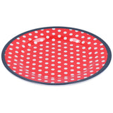 9in Imitation Porcelain Dinner Plate Decorative Reusable Snack Plate Lightweight Tableware for Cakes FruitRed Dot In Australia - Darrahopens
