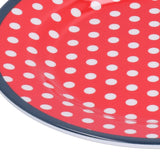 9in Imitation Porcelain Dinner Plate Decorative Reusable Snack Plate Lightweight Tableware for Cakes FruitRed Dot