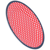 9in Imitation Porcelain Dinner Plate Decorative Reusable Snack Plate Lightweight Tableware for Cakes FruitRed Grid In Australia - Darrahopens