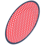9in Imitation Porcelain Dinner Plate Decorative Reusable Snack Plate Lightweight Tableware for Cakes FruitRed Grid