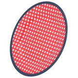 9in Imitation Porcelain Dinner Plate Decorative Reusable Snack Plate Lightweight Tableware for Cakes FruitRed Grid