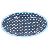 9in Imitation Porcelain Dinner Plate Decorative Reusable Snack Plate Lightweight Tableware for Cakes FruitDark Blue Dot In Australia - Darrahopens