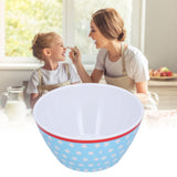 500ml Salad Bowl Thickened Snack Dessert Cake Fruit Bowl for Baking Table DecorationLight Blue Dot