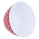 500ml Salad Bowl Thickened Snack Dessert Cake Fruit Bowl for Baking Table DecorationRed Dot