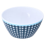 500ml Salad Bowl Thickened Snack Dessert Cake Fruit Bowl for Baking Table DecorationDark Blue Grid
