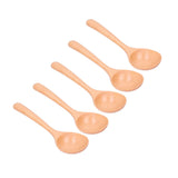 5pcs Wood Spoons Long Handle Wooden Ladle for Mixing Stirring Cooking Utensil ToolLog Color