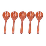 5pcs Wood Spoons Long Handle Wooden Ladle for Mixing Stirring Cooking Utensil ToolDark Color In Australia - Darrahopens