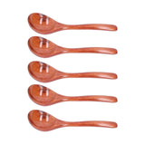 5pcs Wood Spoons Long Handle Wooden Ladle for Mixing Stirring Cooking Utensil ToolDark Color In Australia - Darrahopens