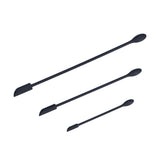 3pcs Spatula Food Grade Silicone Double Head Fruit Jam Cream Makeup Spatula for KitchenBlack