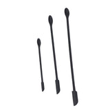 3pcs Spatula Food Grade Silicone Double Head Fruit Jam Cream Makeup Spatula for KitchenBlack