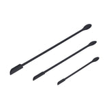3pcs Spatula Food Grade Silicone Double Head Fruit Jam Cream Makeup Spatula for KitchenBlack