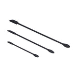 3pcs Spatula Food Grade Silicone Double Head Fruit Jam Cream Makeup Spatula for KitchenBlack