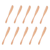 10pcs Wooden Dinner Knife Cheese Spreader Cake Knife Reusable Dinnerware Kitchen Gadgets for Home Kitchen Picnic RestaurantLight Color