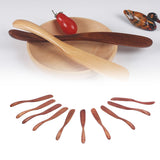 10pcs Wooden Dinner Knife Cheese Spreader Cake Knife Reusable Dinnerware Kitchen Gadgets for Home Kitchen Picnic RestaurantDark Color