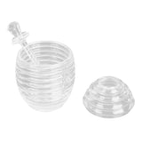 Transparent Honey Dispenser with Lid Spoon Large Capacity Honey Container for Storing Honey