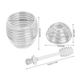 Transparent Honey Dispenser with Lid Spoon Large Capacity Honey Container for Storing Honey
