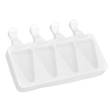 Multi Grid Silicone Ice Bar Mold Heat Resistant Ice Cream Making Mold Kitchen DIY Tool(4Grid Triangular )