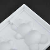 Multi Grid Silicone Ice Bar Mold Heat Resistant Ice Cream Making Mold Kitchen DIY Tool(3Grid Bear Shape )