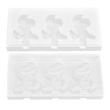 Multi Grid Silicone Ice Bar Mold Heat Resistant Ice Cream Making Mold Kitchen DIY Tool(3Grid Dinosaur Shape )