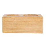 2‑Hole Wooden Tamper Base Natural Wood Color External Durable Tamping Station Handle Stand for Coffee Shop Home In Australia - Darrahopens