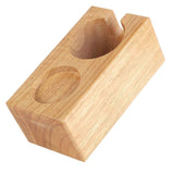 2‑Hole Wooden Tamper Base Natural Wood Color External Durable Tamping Station Handle Stand for Coffee Shop Home In Australia - Darrahopens