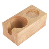 2‑Hole Wooden Tamper Base Natural Wood Color External Durable Tamping Station Handle Stand for Coffee Shop Home In Australia - Darrahopens