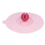 Dustproof Mug Covers Cartoon Silicone Cup Lid for Beverage Cup Sealing AccessoriesPink In Australia - Darrahopens