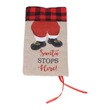 Christmas Santa Grid Design Champagne Bottle Cover Bag Sleeve Christmas Gifts for PartyRed Black Grid In Australia - Darrahopens