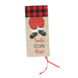 Christmas Santa Grid Design Champagne Bottle Cover Bag Sleeve Christmas Gifts for PartyRed Black Grid In Australia - Darrahopens