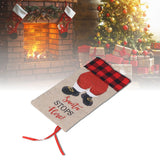 Christmas Santa Grid Design Champagne Bottle Cover Bag Sleeve Christmas Gifts for PartyRed Black Grid