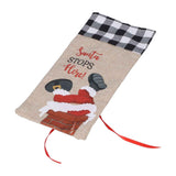 Christmas Santa Grid Design Champagne Bottle Cover Bag Sleeve Christmas Gifts for PartyBlack White Grid In Australia - Darrahopens