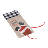 Christmas Santa Grid Design Champagne Bottle Cover Bag Sleeve Christmas Gifts for PartyBlack White Grid In Australia - Darrahopens
