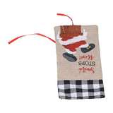 Christmas Santa Grid Design Champagne Bottle Cover Bag Sleeve Christmas Gifts for PartyBlack White Grid In Australia - Darrahopens