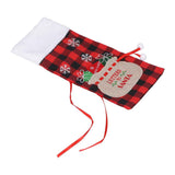 Square Grid Design Wine Bottle Cover Wine Bottle Sweater Bag for Home Christmas Party Home BarRed Black Grid In Australia - Darrahopens