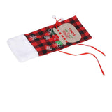 Square Grid Design Wine Bottle Cover Wine Bottle Sweater Bag for Home Christmas Party Home BarRed Black Grid In Australia - Darrahopens