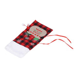 Square Grid Design Wine Bottle Cover Wine Bottle Sweater Bag for Home Christmas Party Home BarRed Black Grid In Australia - Darrahopens