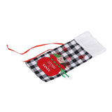Square Grid Design Wine Bottle Cover Wine Bottle Sweater Bag for Home Christmas Party Home BarBlack White Grid