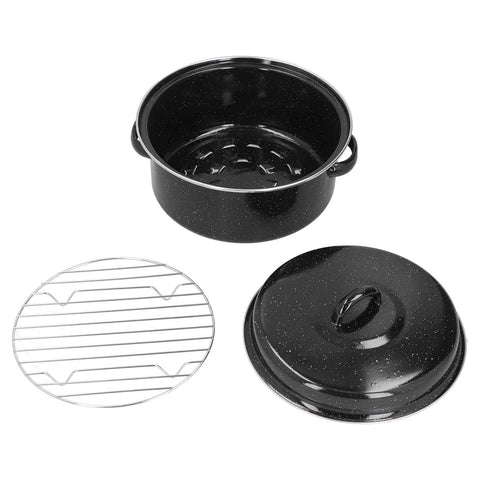 Oval Roaster Enamel Oval Roaster Excellent Heating for Barbucue and Sweet Potato Black for Family In Australia - Darrahopens