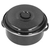 Oval Roaster Enamel Oval Roaster Excellent Heating for Barbucue and Sweet Potato Black for Family In Australia - Darrahopens