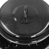 Oval Roaster Enamel Oval Roaster Excellent Heating for Barbucue and Sweet Potato Black for Family