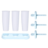 2Pcs 3 Grids Ice Cream Mold DIY Dessert Ice Cube Maker Mold for Summer Kitchen Home