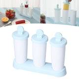 2Pcs 3 Grids Ice Cream Mold DIY Dessert Ice Cube Maker Mold for Summer Kitchen Home