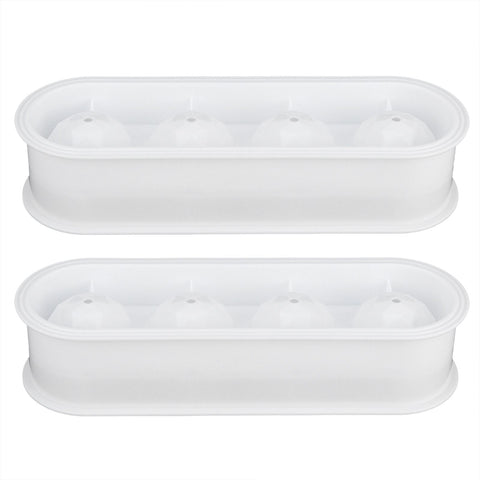 2Pcs 4 Grids Food Grade Ice Cubes Mold Whiskey Ice Ball Making Mold Tray for Home Bar In Australia - Darrahopens